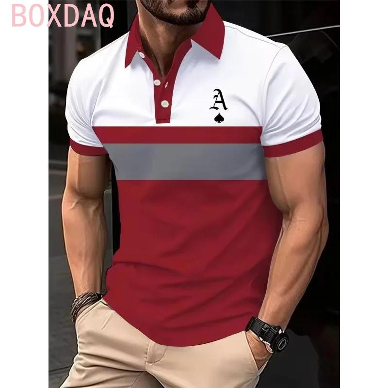 Fashion Spades A Pattern Stripes Printed Polo Shirt Big Size 6XL Men's Summer Short Sleeves Lapel With Button Sports Polo shirt
Fashion Spades A Pattern Stripes Printed Polo Shirt Big Size 6XL Men's Summer Short Sleeves Lapel With Button Sports Polo shirt