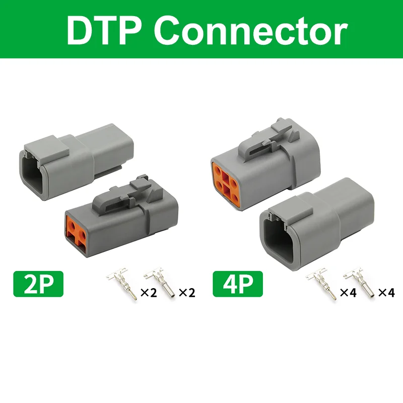10/50/100 Sets Deutsch 2/4 Pin DTP Wire Connector DT06-2S Waterproof Automotive Connectors
10/50/100 Sets Deutsch 2/4 Pin DTP Wire Connector DT06-2S Waterproof Automotive Connectors