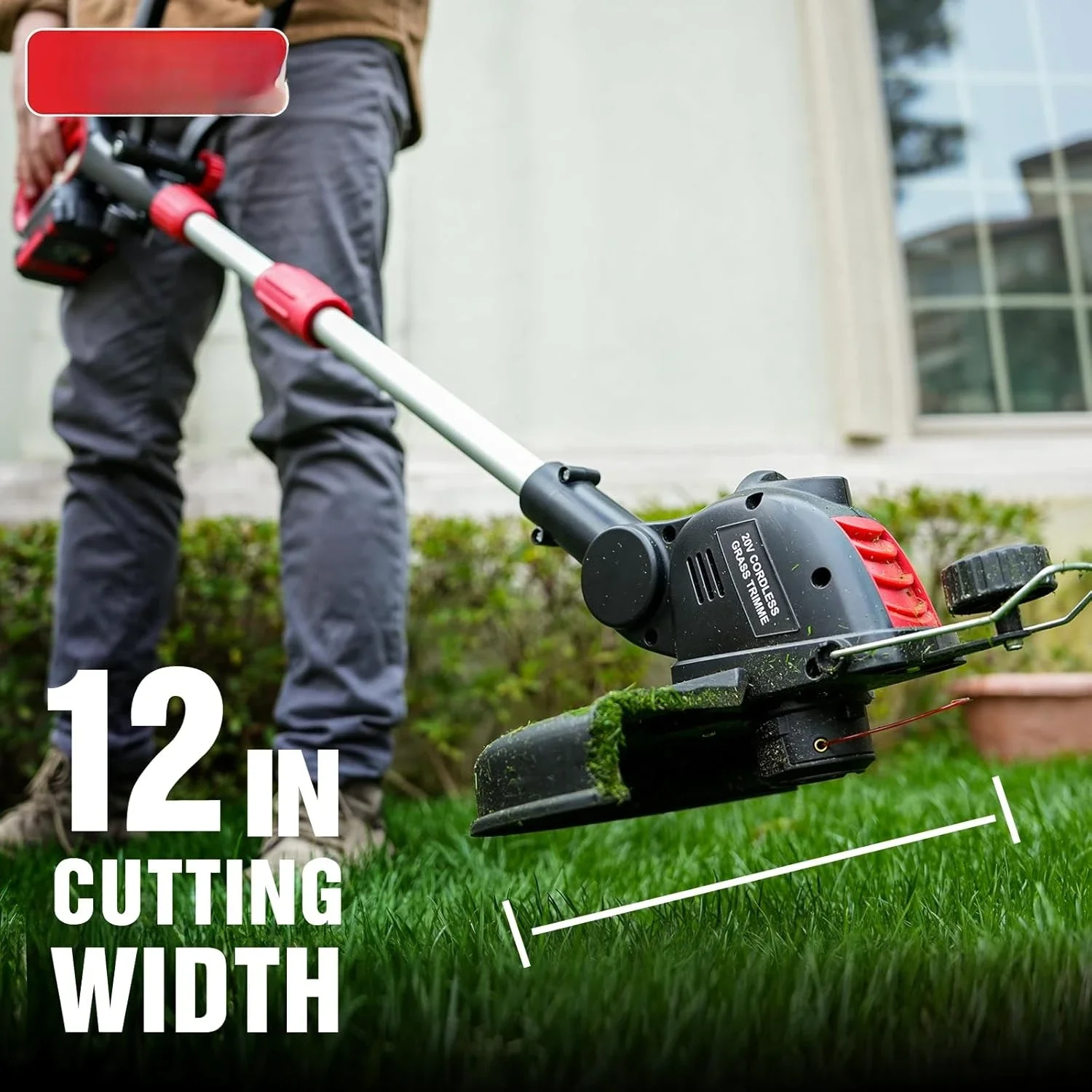 20V 12'' Cordless String Trimmer with 8 Replacement Spools, Battery Powered (2 * 2AH Battery and Charger Included)
20V 12'' Cordless String Trimmer with 8 Replacement Spools, Battery Powered (2 * 2AH Battery and Charger Included)