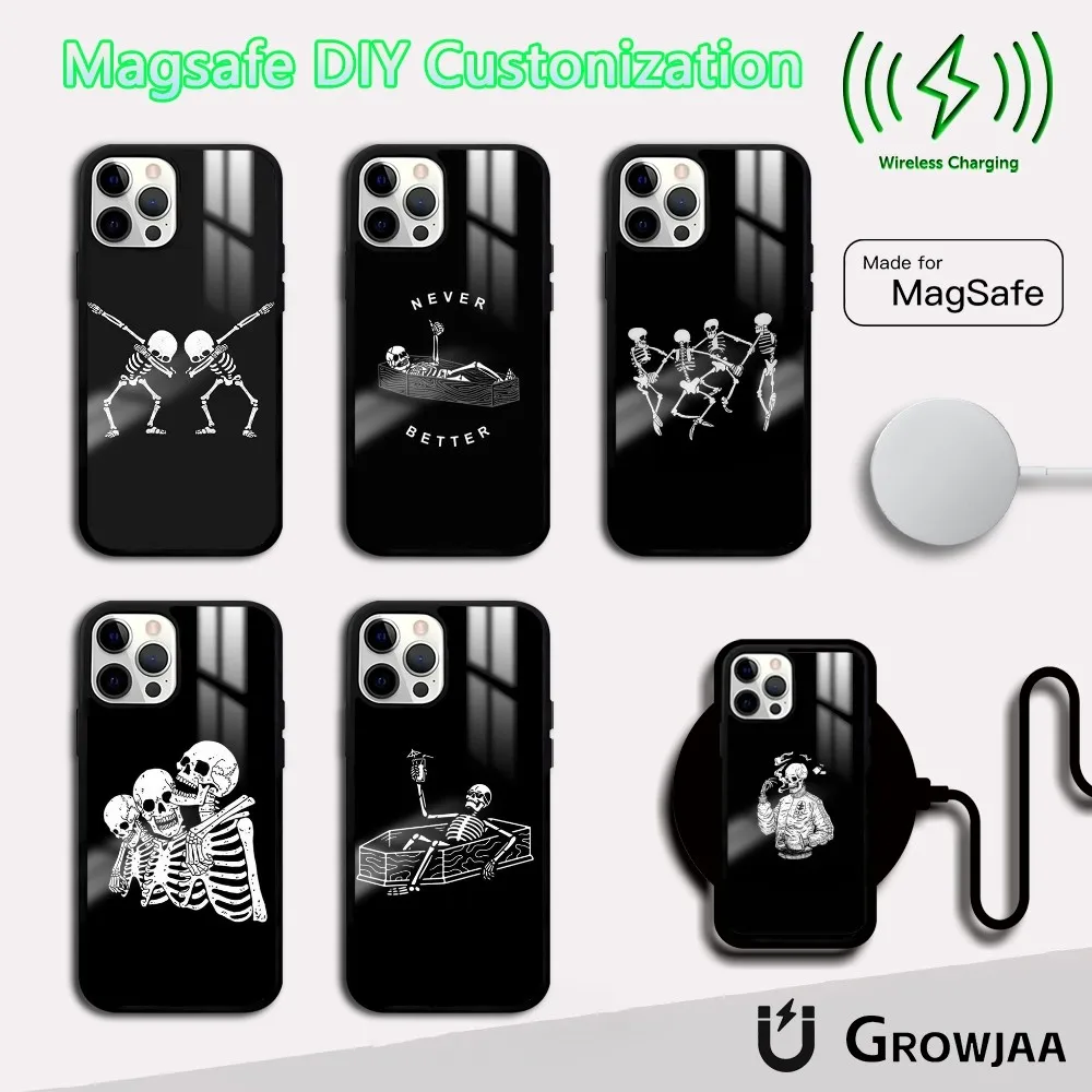 Black Simple Skull Cool Phone Case For iPhone 16 15 14 13 12 11 Pro Max Plus Mini Magsafe Mirror Wireless Magnetic Cover
Black Simple Skull Cool Phone Case For iPhone 16 15 14 13 12 11 Pro Max Plus Mini Magsafe Mirror Wireless Magnetic Cover