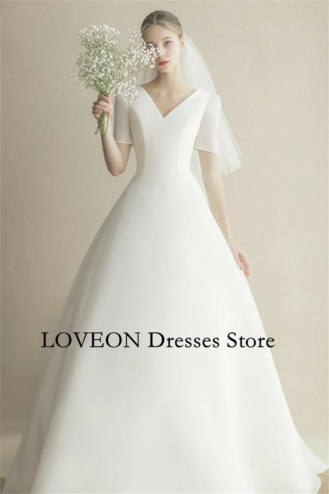 V-Neckline Customized Formal Evening Dresses Half Sleeves Organza 프롬드레스 Floor Length Elegant Prom Growns Party Women
V-Neckline Customized Formal Evening Dresses Half Sleeves Organza 프롬드레스 Floor Length Elegant Prom Growns Party Women