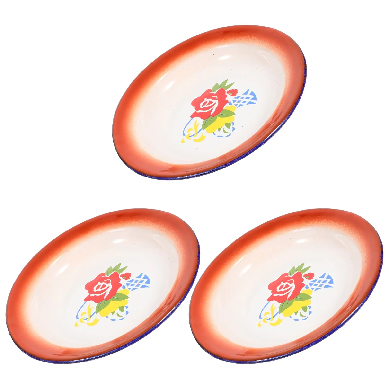 3 Pcs Bins Vintage Enamel Plate Platters Fruit Dish Salad Colorful Food Serving
3 Pcs Bins Vintage Enamel Plate Platters Fruit Dish Salad Colorful Food Serving