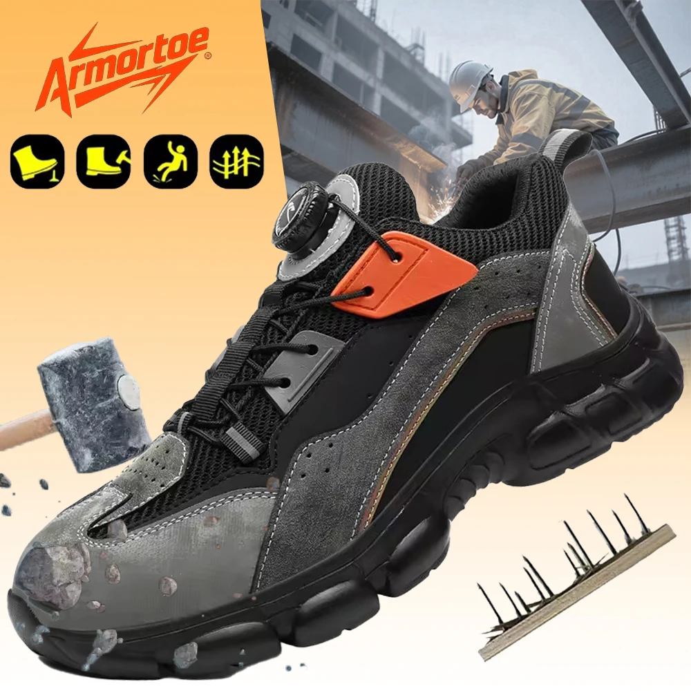 ArmorToe Rotary Buckle Four Seasons Safety Shoes Steel Head Anti-smash Anti-stabbing Safety Shoes Wear-resistant #Armor2803
ArmorToe Rotary Buckle Four Seasons Safety Shoes Steel Head Anti-smash Anti-stabbing Safety Shoes Wear-resistant #Armor2803