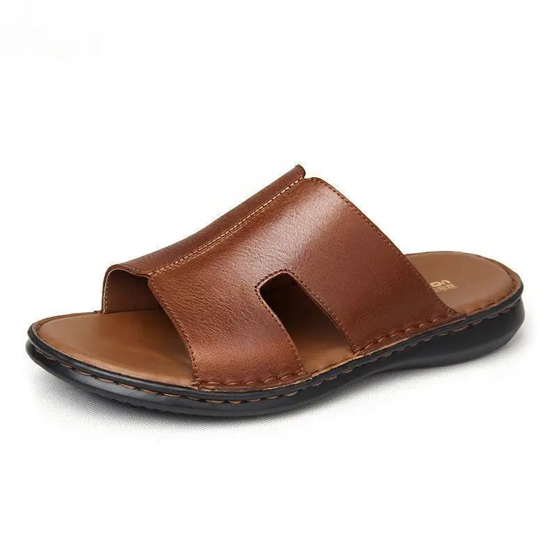 Handmade Men's Leather Slippers Summer Wear Non-slip Simple Flip-flops Male Soft Sole New Designer Slipper Shoes
Handmade Men's Leather Slippers Summer Wear Non-slip Simple Flip-flops Male Soft Sole New Designer Slipper Shoes