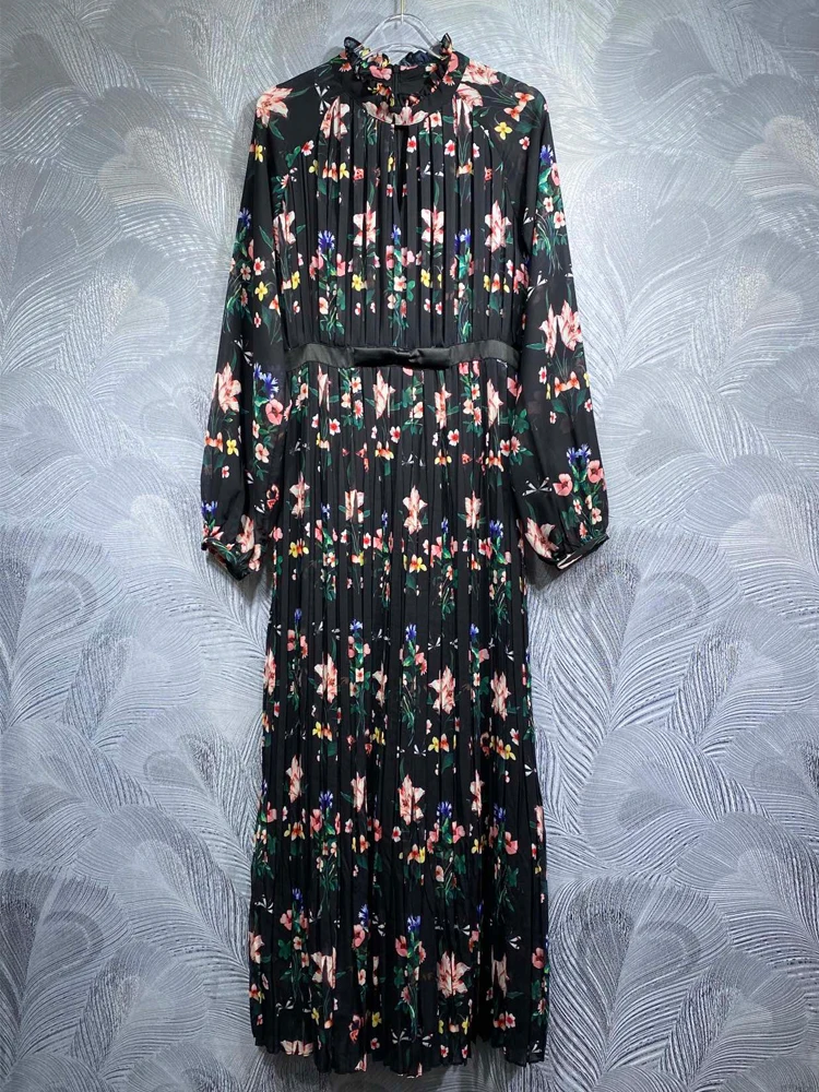 SEQINYY Elegant Black Long Dress Spring Autumn New Fashion Design Women Runway Bow Vintage Flower Print Pleated High Street
SEQINYY Elegant Black Long Dress Spring Autumn New Fashion Design Women Runway Bow Vintage Flower Print Pleated High Street
