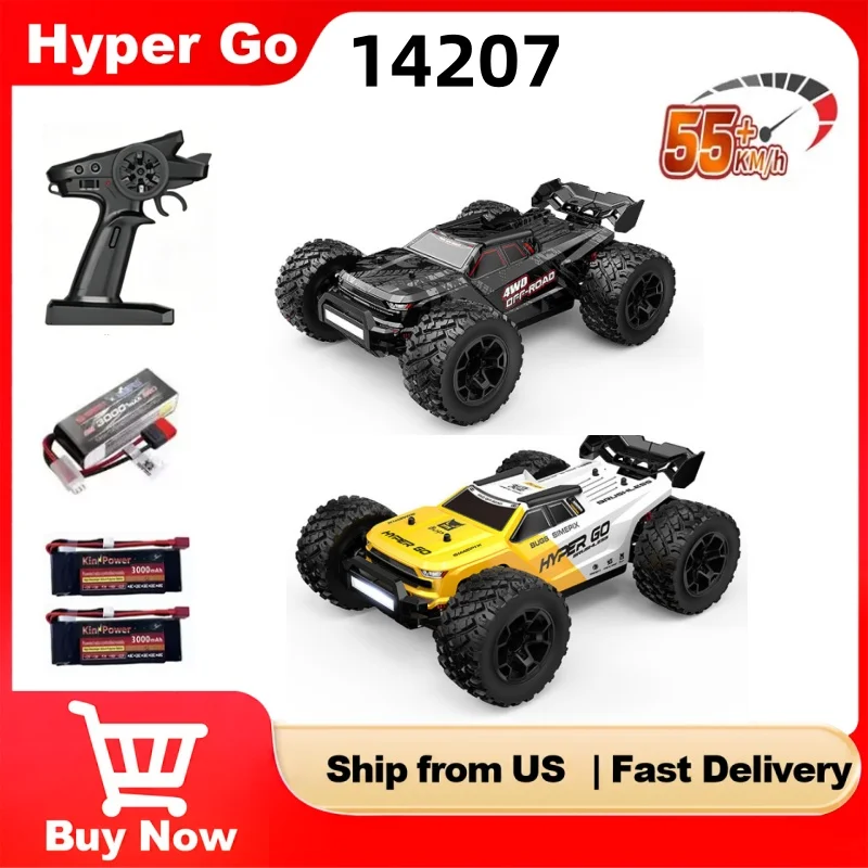 MJX Hyper Go 14207 1/14 RC Car RTR 4WD Brushless High Speed Off-Road Vehicle 2.4G Remote Control Truck Hobby Toy
MJX Hyper Go 14207 1/14 RC Car RTR 4WD Brushless High Speed Off-Road Vehicle 2.4G Remote Control Truck Hobby Toy