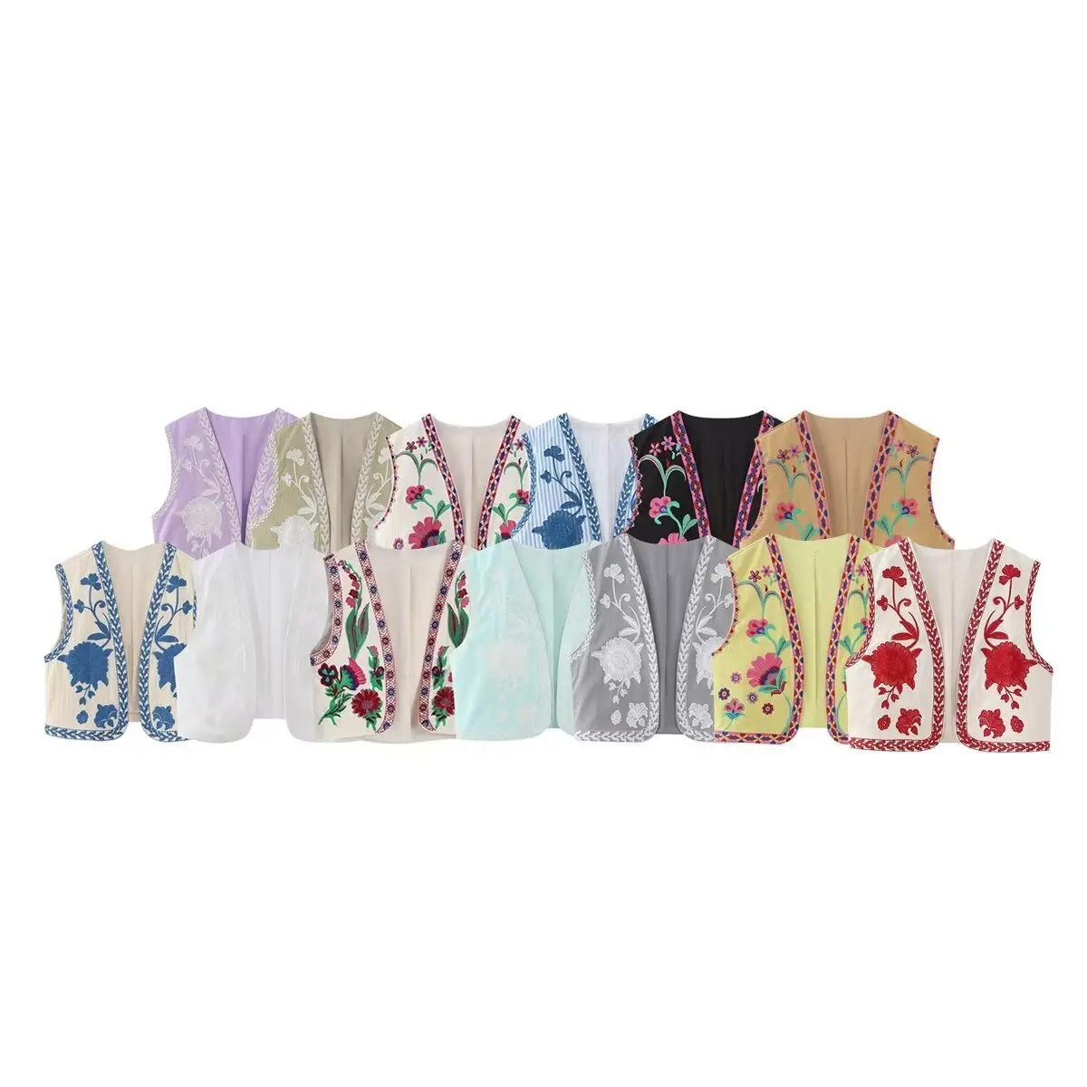 European And American Women's Retro Embroidered Vest Summer Fashion 24 CC
European And American Women's Retro Embroidered Vest Summer Fashion 24 CC
