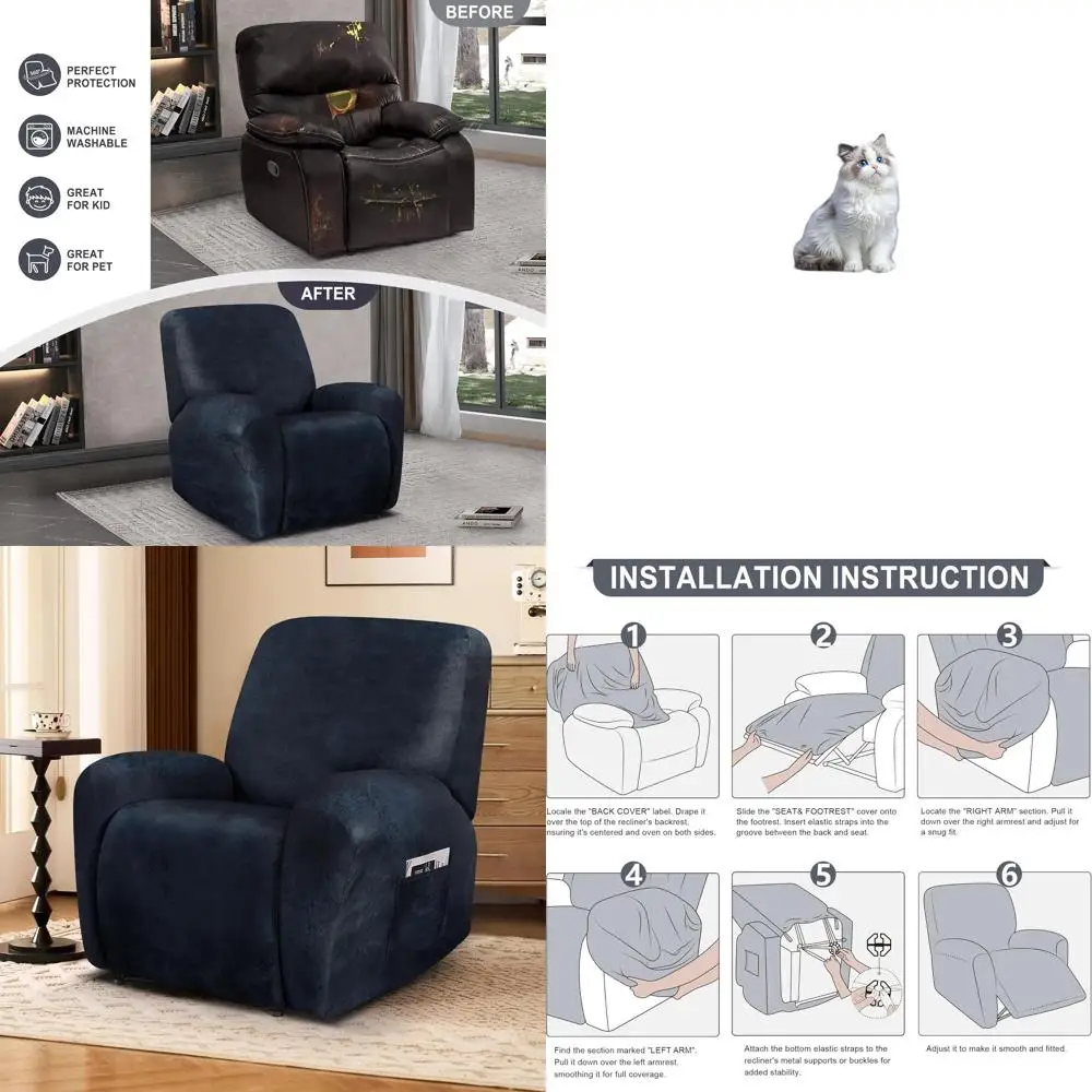 Комплект из 4-х эластичных чехлов для кресел-реклайнеров, моющиеся чехлы для больших кресел-реклайнеров, темно-синий, размер XL
Комплект из 4-х эластичных чехлов для кресел-реклайнеров, моющиеся чехлы для больших кресел-реклайнеров, темно-синий, размер XL