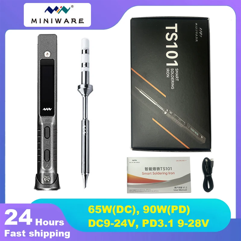 MINIWARE TS101 Electric Soldering Iron Digital Display High Power Welding Pen Internal Heating Household Welding Repair Kits
MINIWARE TS101 Electric Soldering Iron Digital Display High Power Welding Pen Internal Heating Household Welding Repair Kits