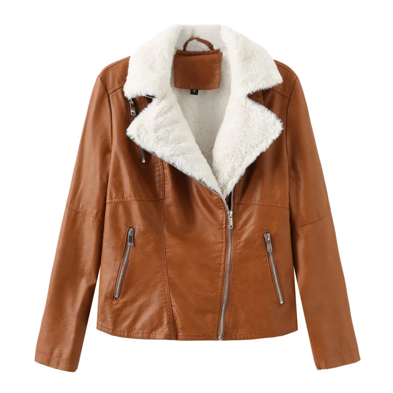 2023 New In Winter Leather Jacket Women Long Sleeve Fleece Lined Warm Zipper Coats Black Parkas Female Casual Streetwear Clothes
2023 New In Winter Leather Jacket Women Long Sleeve Fleece Lined Warm Zipper Coats Black Parkas Female Casual Streetwear Clothes