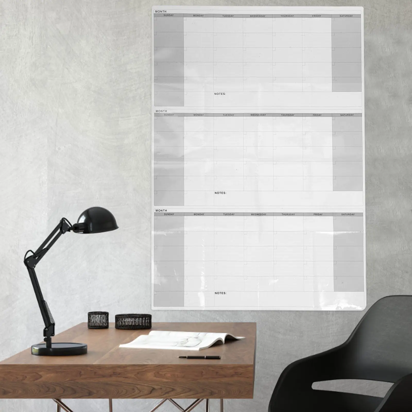 Dry Erase Monthly Wall Calendar 62.88x45.98in Large Reusable Undated 3 Month Planner Thick Paper Erasable Whiteboard for Home
Dry Erase Monthly Wall Calendar 62.88x45.98in Large Reusable Undated 3 Month Planner Thick Paper Erasable Whiteboard for Home