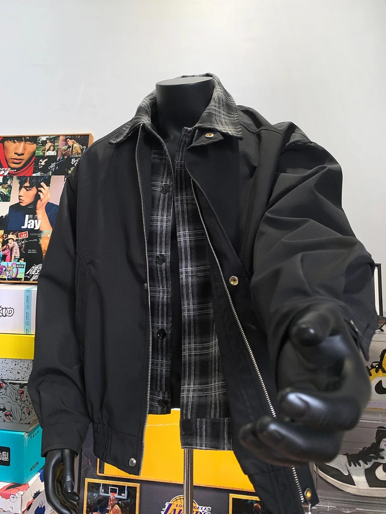 Мужской клетчатый хлопковый джет на осень-зиму, элитный американский летный джет, повседневный свободный крой из полиэстера
Мужской клетчатый хлопковый джет на осень-зиму, элитный американский летный джет, повседневный свободный крой из полиэстера