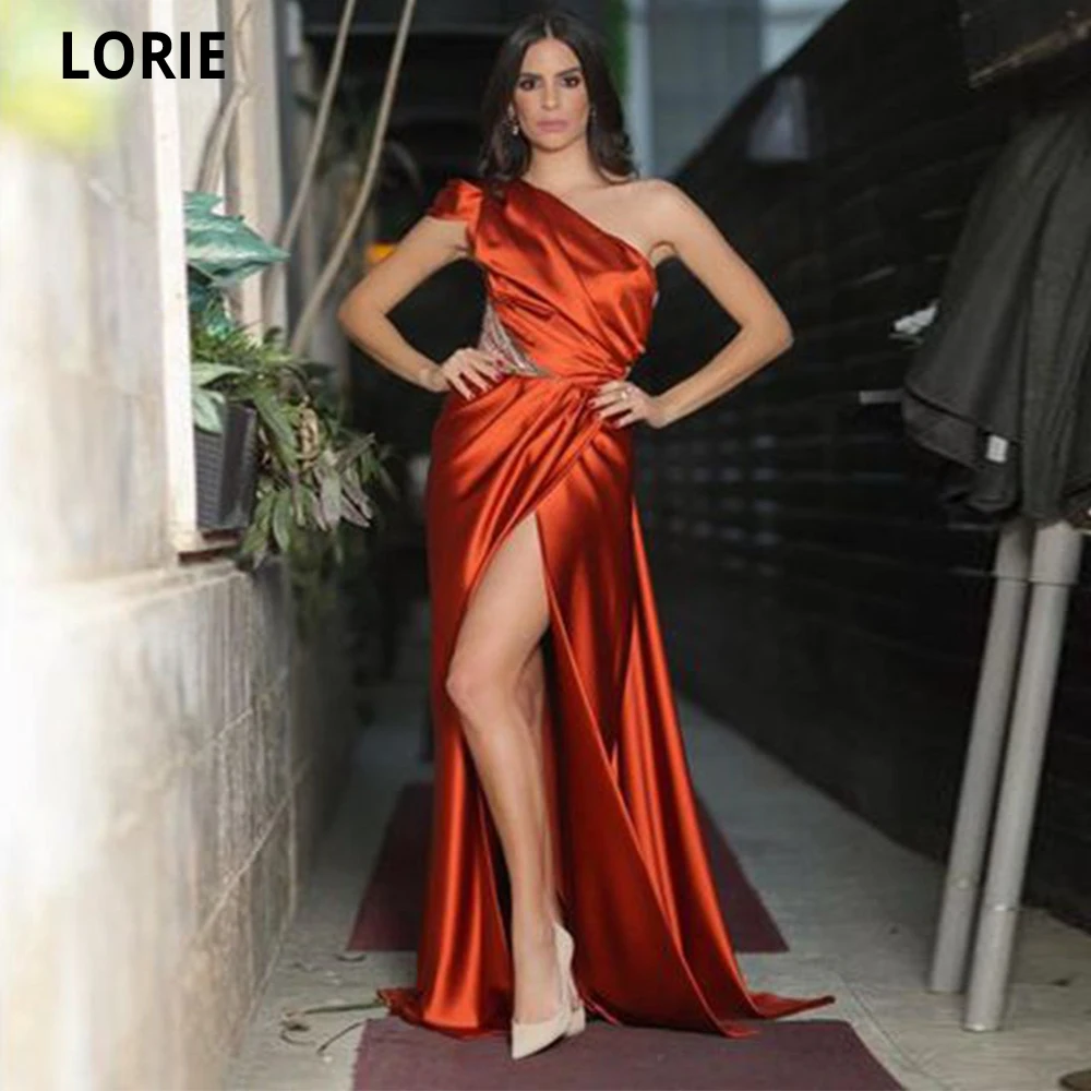 LORIE Vintage Orange One Shoulder Evening Dresses Women Stain Sequins Sexy High Side Slit Floor Length Occasion Party Gowns
LORIE Vintage Orange One Shoulder Evening Dresses Women Stain Sequins Sexy High Side Slit Floor Length Occasion Party Gowns