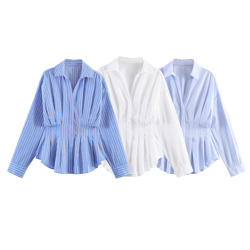 Women's Casual Striped Shirts Top 2026 New Fashion Long Sleeved Loose Blouses Top Short Women's Clothing
Women's Casual Striped Shirts Top 2026 New Fashion Long Sleeved Loose Blouses Top Short Women's Clothing
