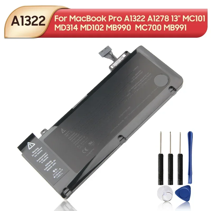 A1322 Replacement Battery For MacBook Pro A1322 A1278 13" MC101 MD314 MD102 MB990 MC700 MB991 With Tools 63.5Wh
A1322 Replacement Battery For MacBook Pro A1322 A1278 13" MC101 MD314 MD102 MB990 MC700 MB991 With Tools 63.5Wh