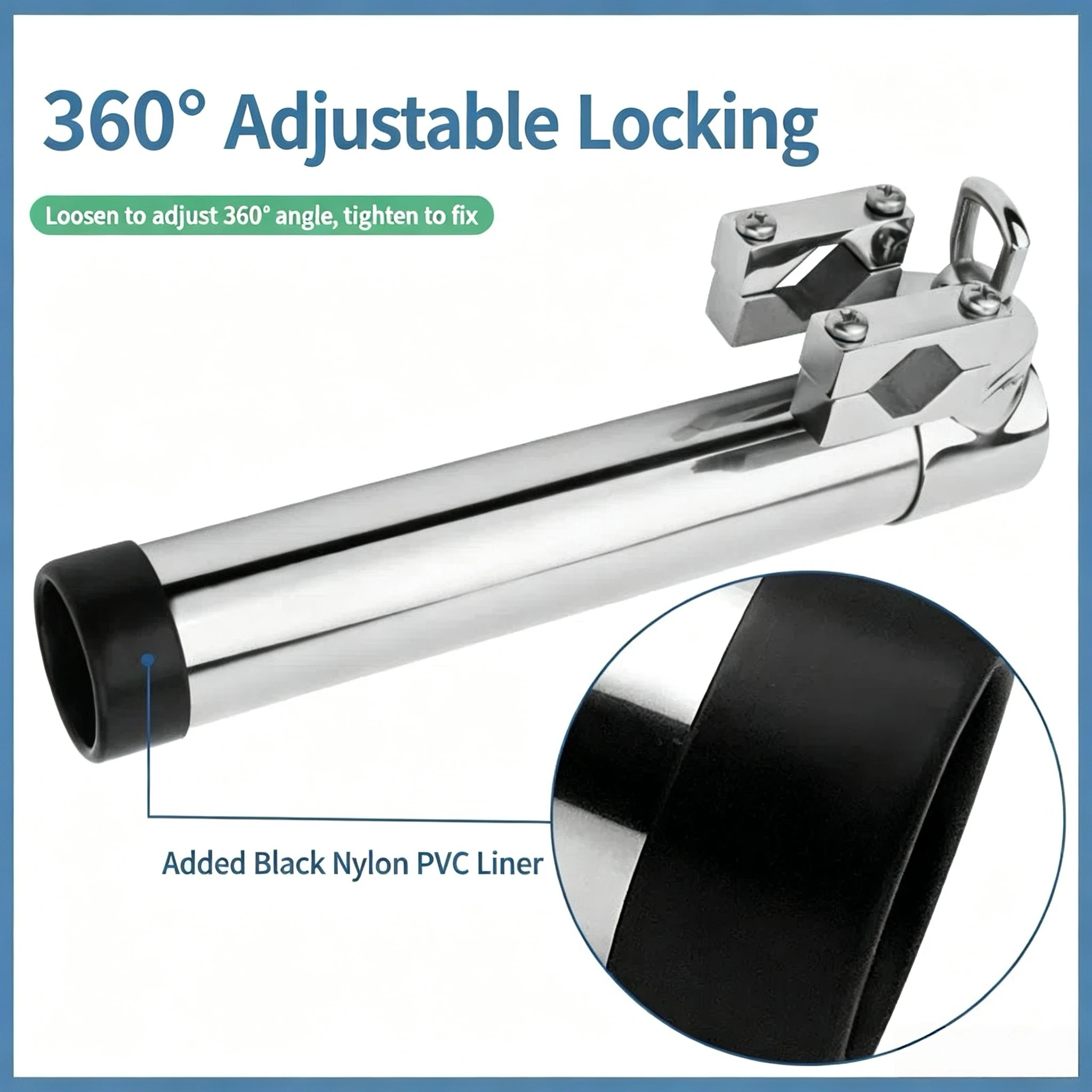 Stainless Steel Fishing Rod Holder, Boat Rod Mount Socket Bracket for Yacht & Fishing Vessel
Stainless Steel Fishing Rod Holder, Boat Rod Mount Socket Bracket for Yacht & Fishing Vessel