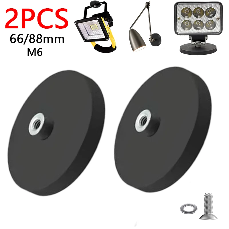 2pcs 66mm 88mm M6 Magnet Base Rubber Covered Magnetic Mounting Concave convex screw holes for Suv Work light stand chandelier
2pcs 66mm 88mm M6 Magnet Base Rubber Covered Magnetic Mounting Concave convex screw holes for Suv Work light stand chandelier