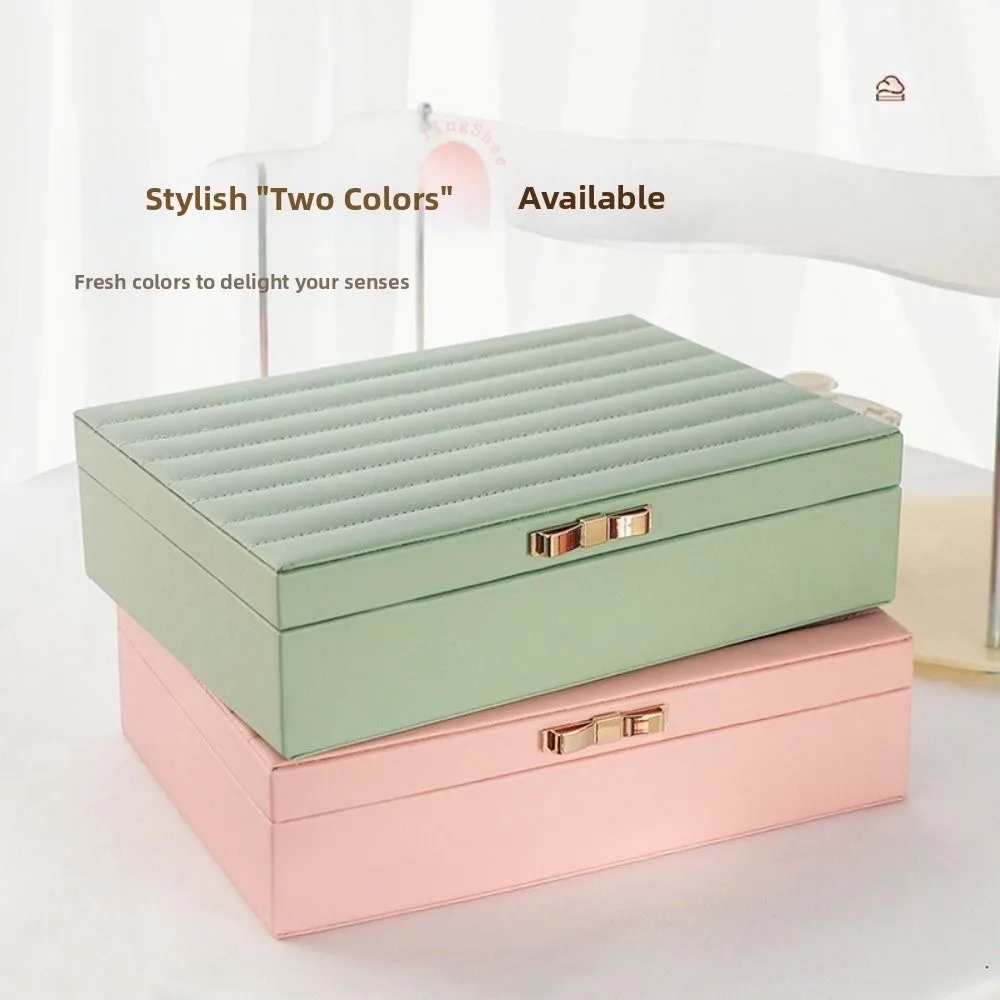 Коробка для хранения ювелирных изделий из искусственной кожи, зеленый, розовый, бежевый, однослойная витрина для ювелирных изделий Органайзер для ювелирных изделий большой емкости, дисплей для ювелирных изделий
Коробка для хранения ювелирных изделий из искусственной кожи, зеленый, розовый, бежевый, однослойная витрина для ювелирных изделий Органайзер для ювелирных изделий большой емкости, дисплей для ювелирных изделий