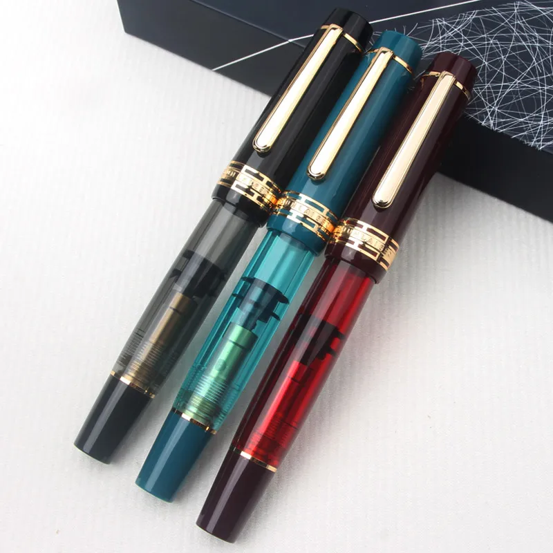 WingSung 630 Fountain Pen #8 Large Exposed Nib Low Position Feed Resin Copper Piston Ink Pen 0.5-0.7mm Smooth Writing Business
WingSung 630 Fountain Pen #8 Large Exposed Nib Low Position Feed Resin Copper Piston Ink Pen 0.5-0.7mm Smooth Writing Business