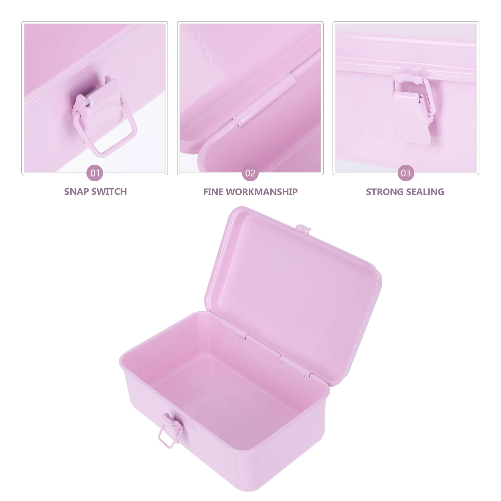 Stationery Storage Box Pink Iron Large Capacity Desktop Organizer Wear Resistant Durable Easy Clean Sealing Snap Sundries Holder
Stationery Storage Box Pink Iron Large Capacity Desktop Organizer Wear Resistant Durable Easy Clean Sealing Snap Sundries Holder