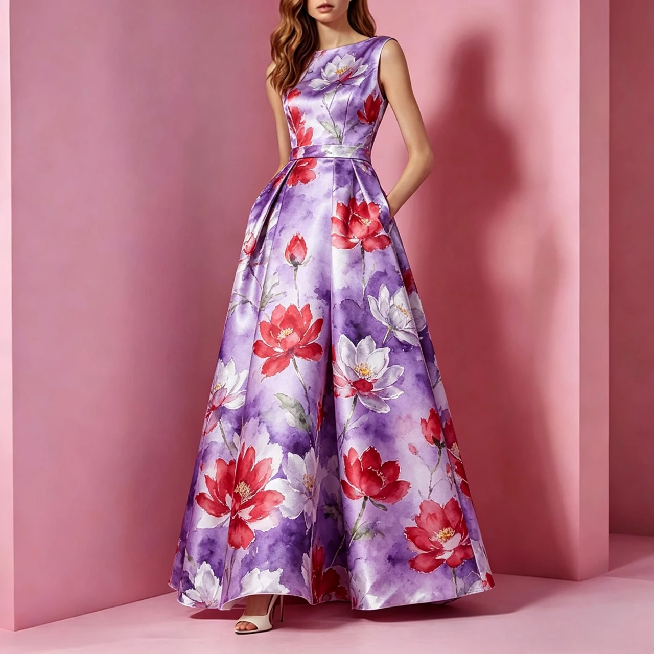 Flower Print Long Dress Women Elegant Sleeveless O Neck Party Dresses Summer Chic High Waist A Line Long Party Dress Vestidos
Flower Print Long Dress Women Elegant Sleeveless O Neck Party Dresses Summer Chic High Waist A Line Long Party Dress Vestidos
