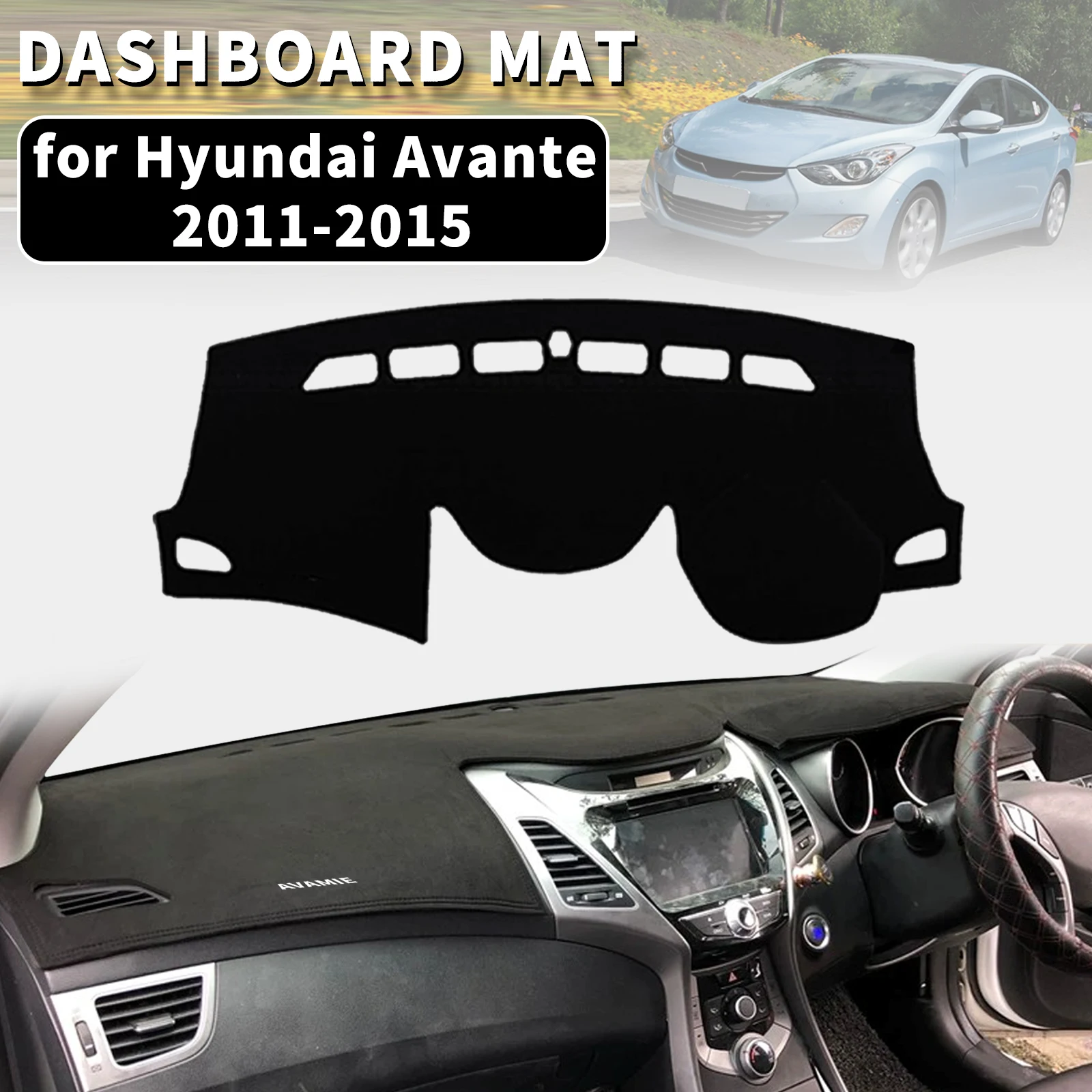 for Hyundai Avante 2011-2015 Dashmat Dashboard Cover Dash Mat Anti-UV Sun Shade Carpet Pad Car Styling Accessories Protector
for Hyundai Avante 2011-2015 Dashmat Dashboard Cover Dash Mat Anti-UV Sun Shade Carpet Pad Car Styling Accessories Protector