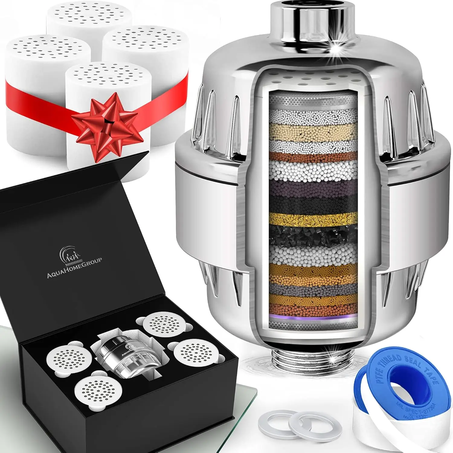 20-ступенчатый фильтр для душа для жесткой воды - удаляет хлор, фторид, химикаты, с витаминами C, E и A для кожи и волос
20-ступенчатый фильтр для душа для жесткой воды - удаляет хлор, фторид, химикаты, с витаминами C, E и A для кожи и волос