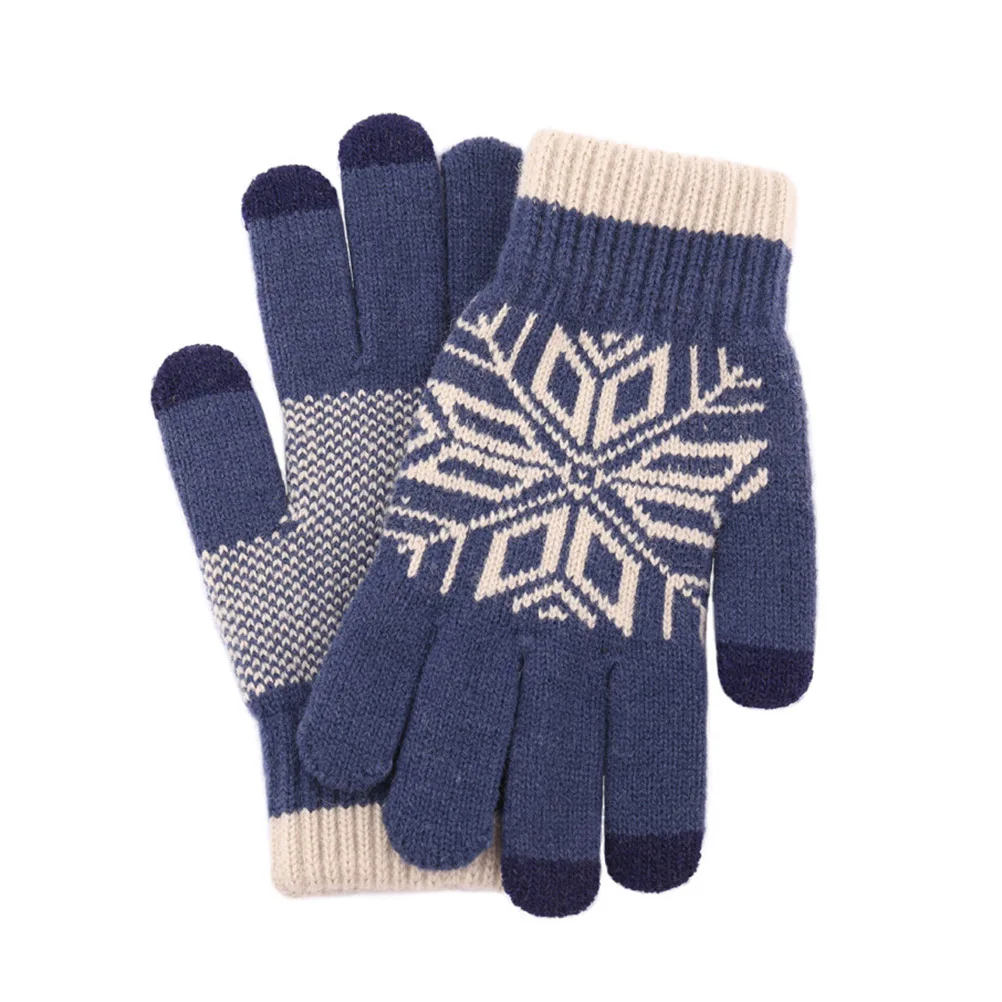 1 Pair Thicken Knitted Warm Winter Gloves Touch Screen Windproof For Men Dark Blue Comfortable Washable Anti-Slip
1 Pair Thicken Knitted Warm Winter Gloves Touch Screen Windproof For Men Dark Blue Comfortable Washable Anti-Slip