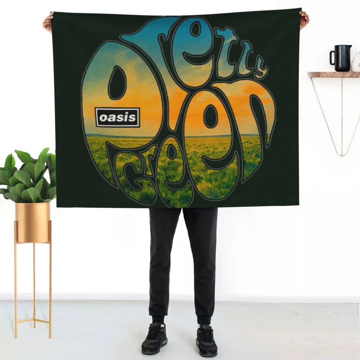 Oasis Whatever Pretty Green Colour Summer Vibe Throw Blanket Warm Flannel Blanket for Couch Chair Bedroom
Oasis Whatever Pretty Green Colour Summer Vibe Throw Blanket Warm Flannel Blanket for Couch Chair Bedroom