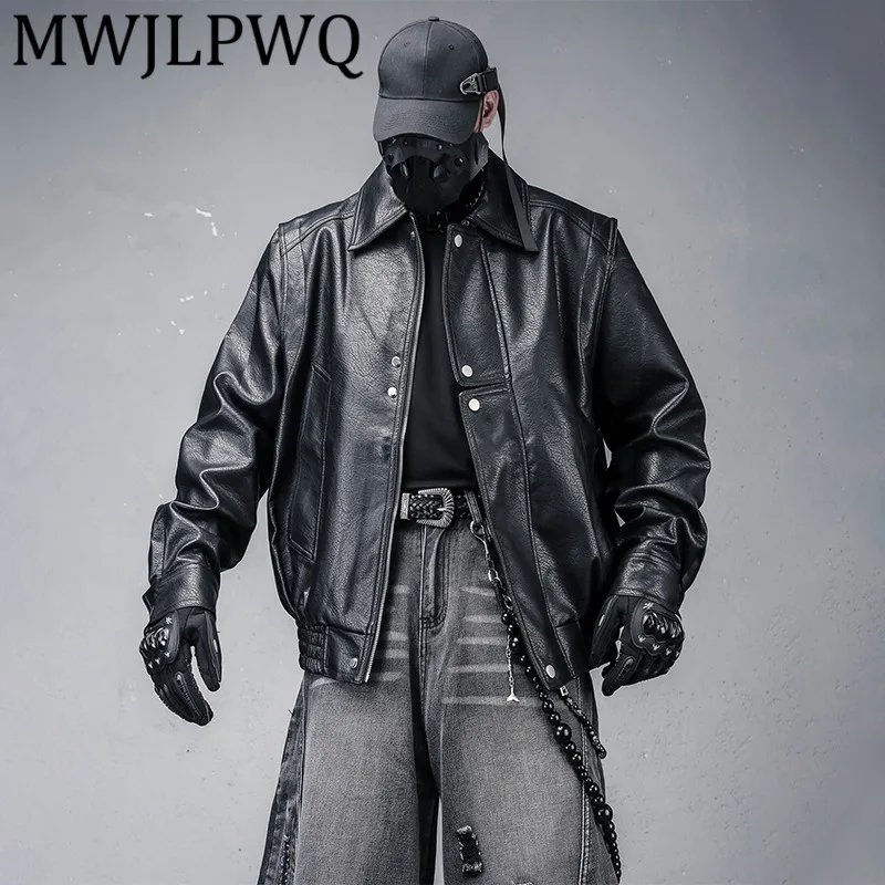 MWJLPWQ Unique American Style Functional PU Leather Jacket Men Autumn Stylish Motorcycle Short Workwear Lapel Casual Tops 12685
MWJLPWQ Unique American Style Functional PU Leather Jacket Men Autumn Stylish Motorcycle Short Workwear Lapel Casual Tops 12685