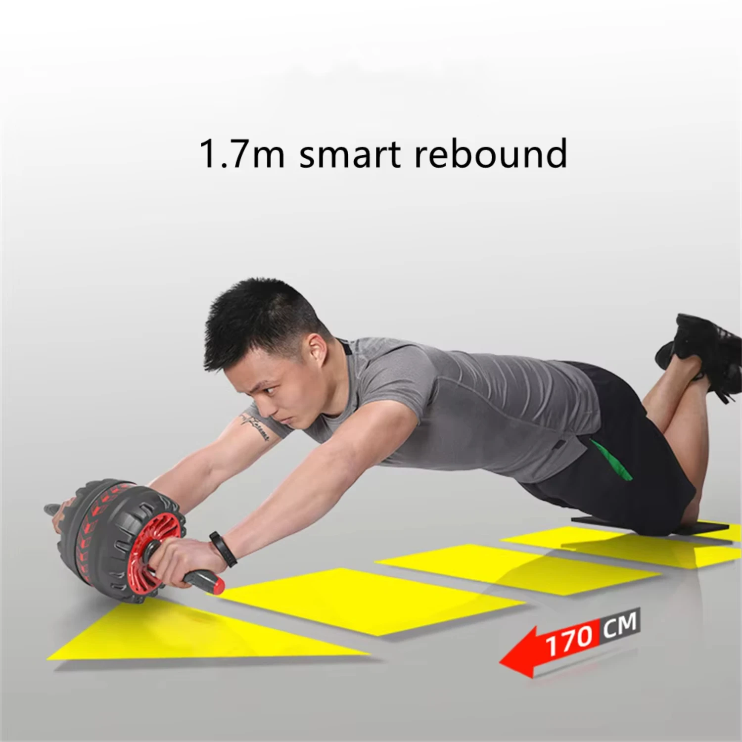 Roller Automatic Rebound Abdominal Wheel, Smart Brake, Mute Fitness, Abs Core Workout, Muscles Training, 1.7m,
Roller Automatic Rebound Abdominal Wheel, Smart Brake, Mute Fitness, Abs Core Workout, Muscles Training, 1.7m,
