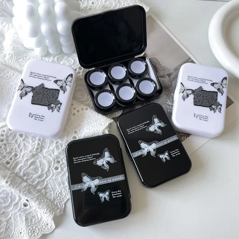 Aesthetic Contact Lens Box Black Butterfly Fashion Creative Glasses Box Companion Care Box Three Pairs of Pupil Box
Aesthetic Contact Lens Box Black Butterfly Fashion Creative Glasses Box Companion Care Box Three Pairs of Pupil Box