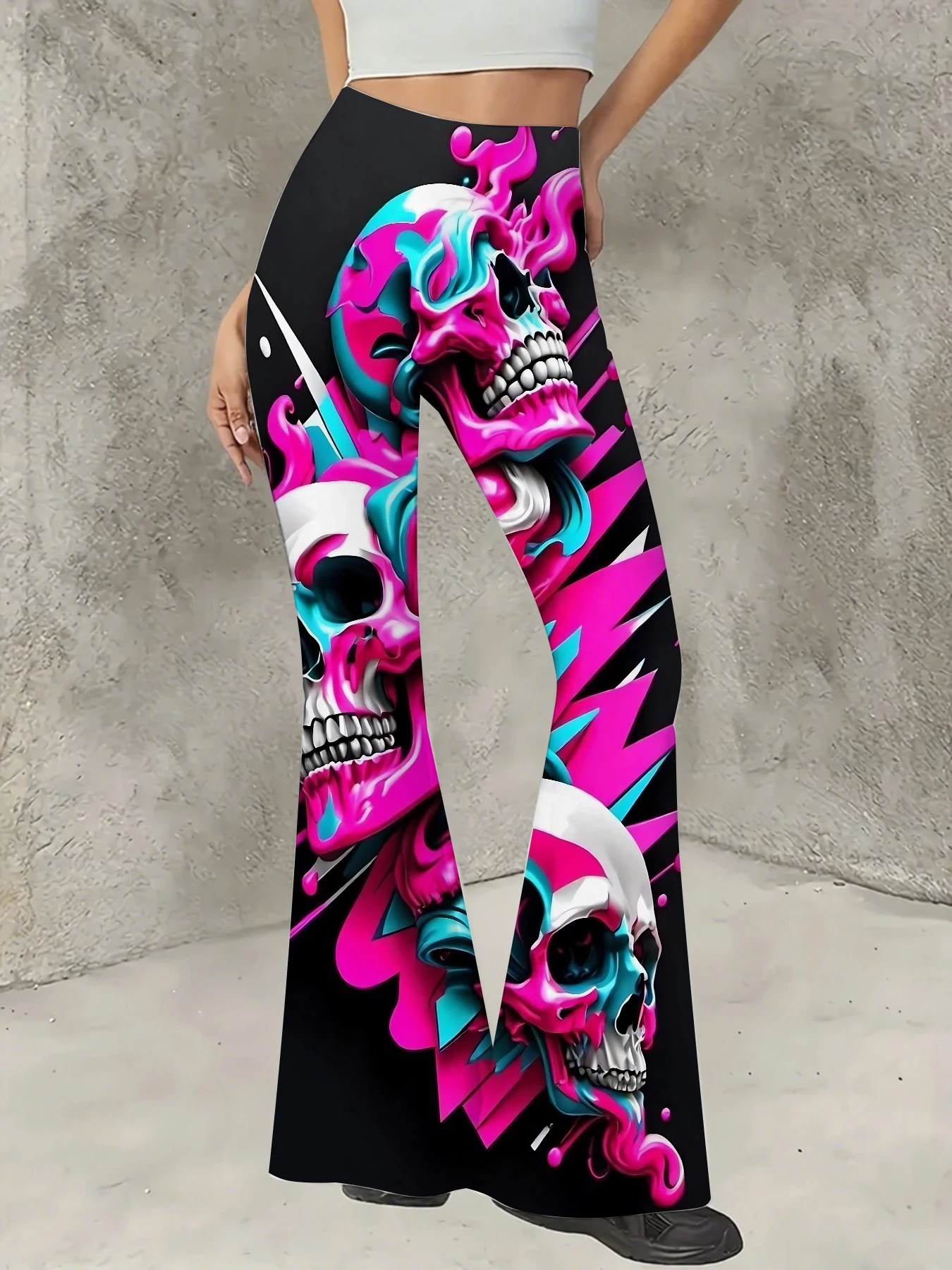 Women's Striped Print Flare Pants Loose Fit Knit Wide Leg Bell Bottom Trousers
Women's Striped Print Flare Pants Loose Fit Knit Wide Leg Bell Bottom Trousers