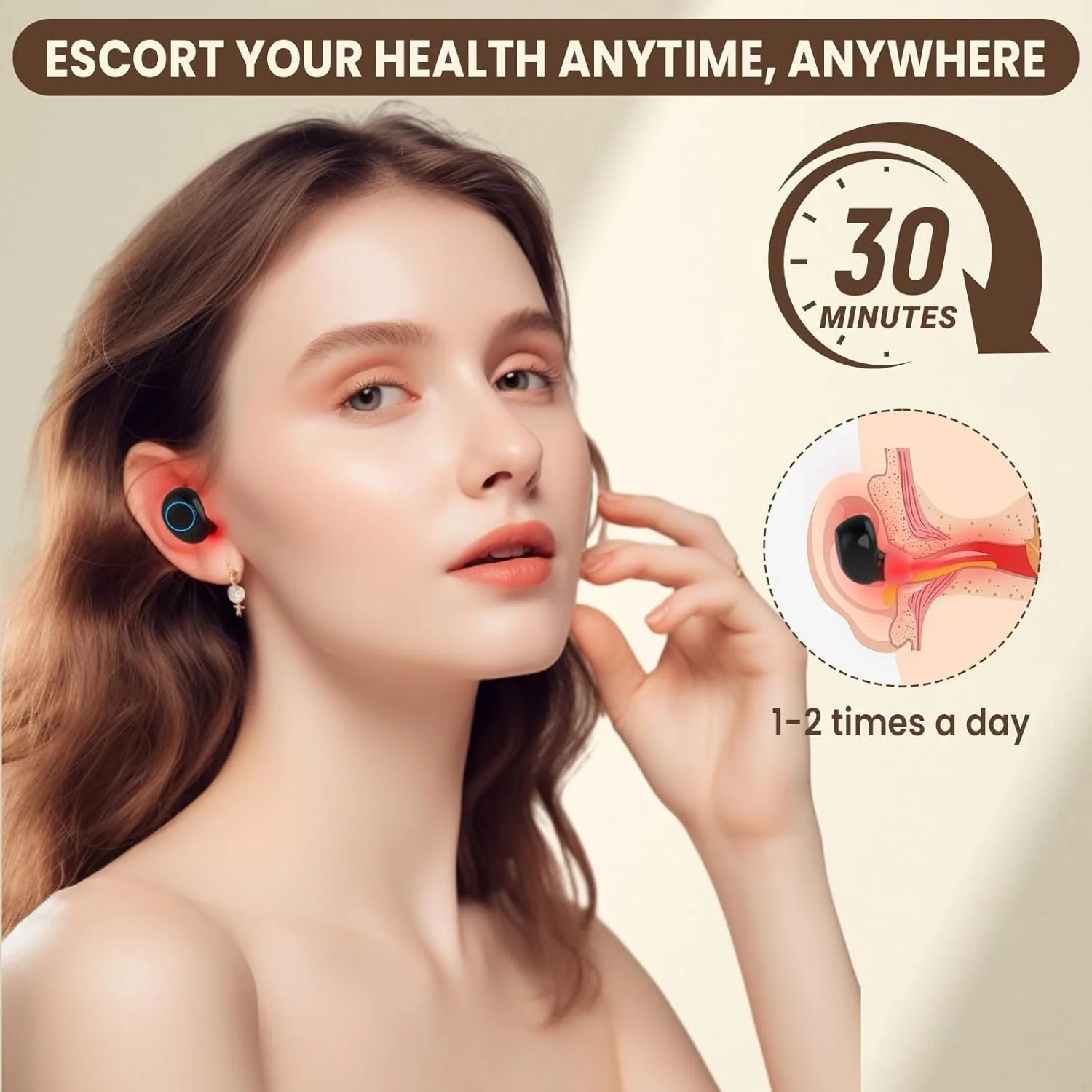 New Tinnitus Ear Laser Therapy Device 650nm Red Light LLLT Irradiator 3 Modes Rechargeable Ear Care Earplug Treatment for Otitis
New Tinnitus Ear Laser Therapy Device 650nm Red Light LLLT Irradiator 3 Modes Rechargeable Ear Care Earplug Treatment for Otitis