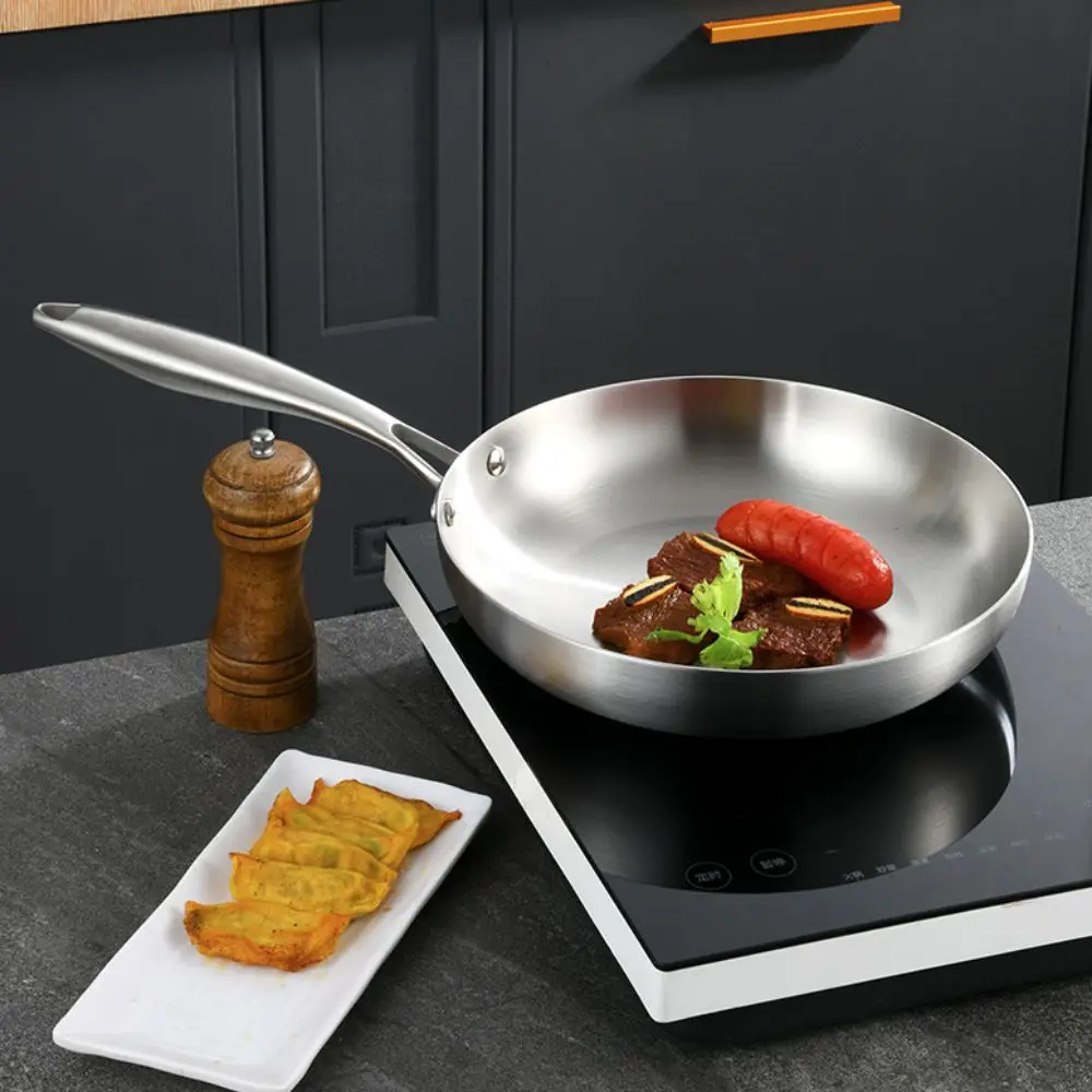 Kitchen Cookware 304 Stainless Steel Frying Pan Uncoated Nonstick Fried Steak Pot Flat Bottom General Wok Gas Stove
Kitchen Cookware 304 Stainless Steel Frying Pan Uncoated Nonstick Fried Steak Pot Flat Bottom General Wok Gas Stove