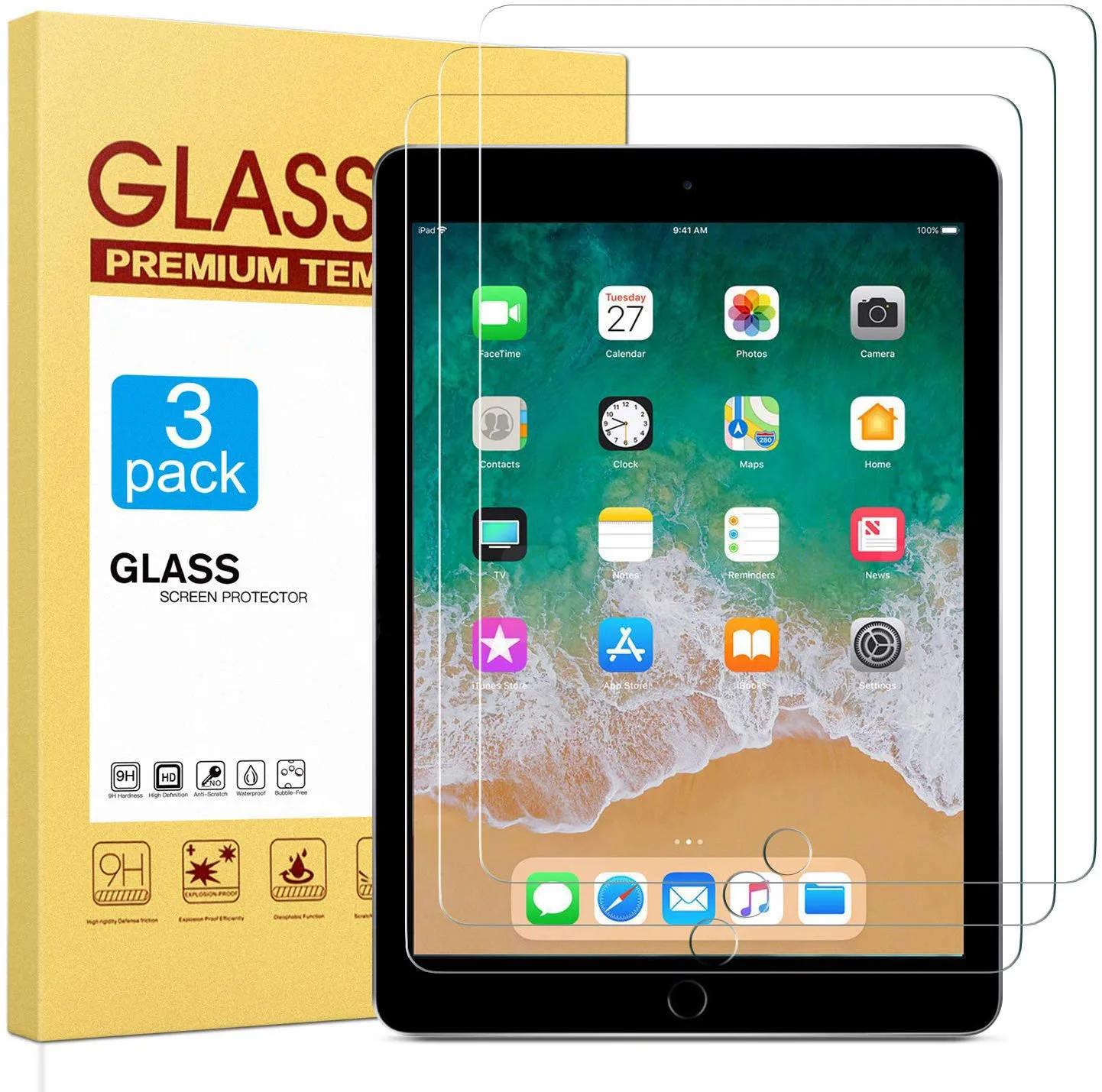 ( 3 Pack ) Tempered Glass For Apple iPad Pro 9.7 2017 2018 5th 6th Generation Tablet Screen Protector Film
( 3 Pack ) Tempered Glass For Apple iPad Pro 9.7 2017 2018 5th 6th Generation Tablet Screen Protector Film