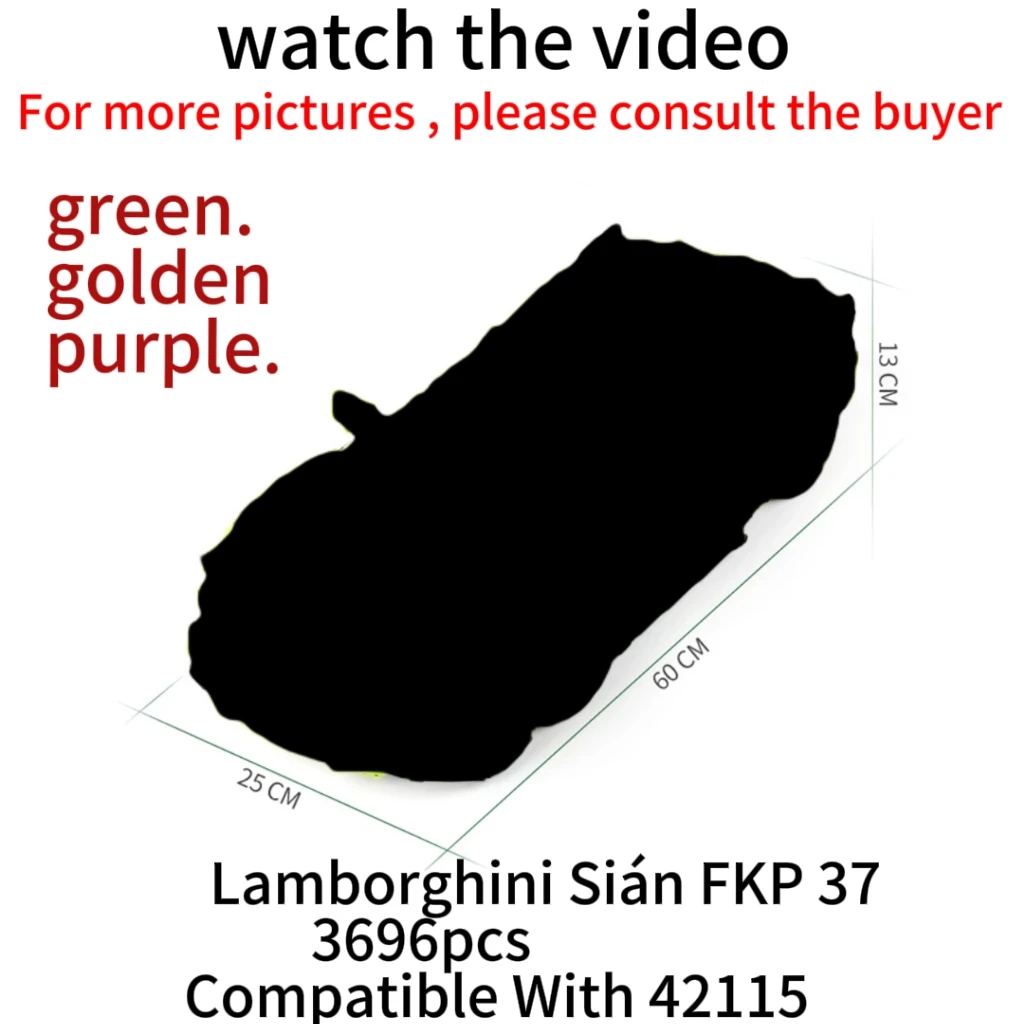 42115 Technical Lamborghinised Sian Sport Car Building Blocks FKP37 Assemble Vehicle Bricks Toys Gifts For Adult Boy 3696PCS
42115 Technical Lamborghinised Sian Sport Car Building Blocks FKP37 Assemble Vehicle Bricks Toys Gifts For Adult Boy 3696PCS