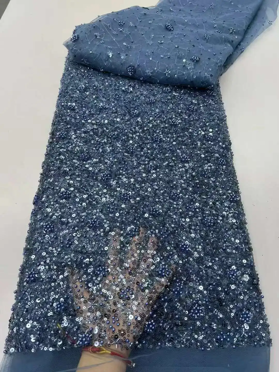 Luxury African Heavy Handmade Beaded Lace Fabric, Sequins, French Tulle, Bead Lace, Wedding Party, High Quality, 2025, 5Yards
Luxury African Heavy Handmade Beaded Lace Fabric, Sequins, French Tulle, Bead Lace, Wedding Party, High Quality, 2025, 5Yards