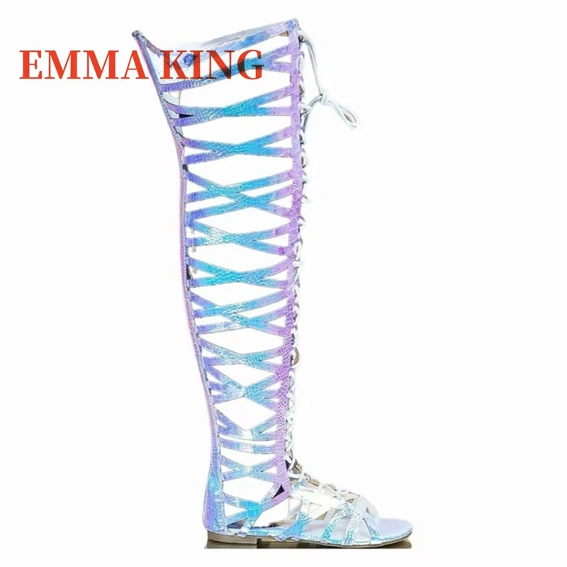 Summer Women Flat Gladiator Sandals Cross Lace Up Open Toe Over The Knee Boots Ladies Casual Footwear Female Comfort Beach Shoes
Summer Women Flat Gladiator Sandals Cross Lace Up Open Toe Over The Knee Boots Ladies Casual Footwear Female Comfort Beach Shoes