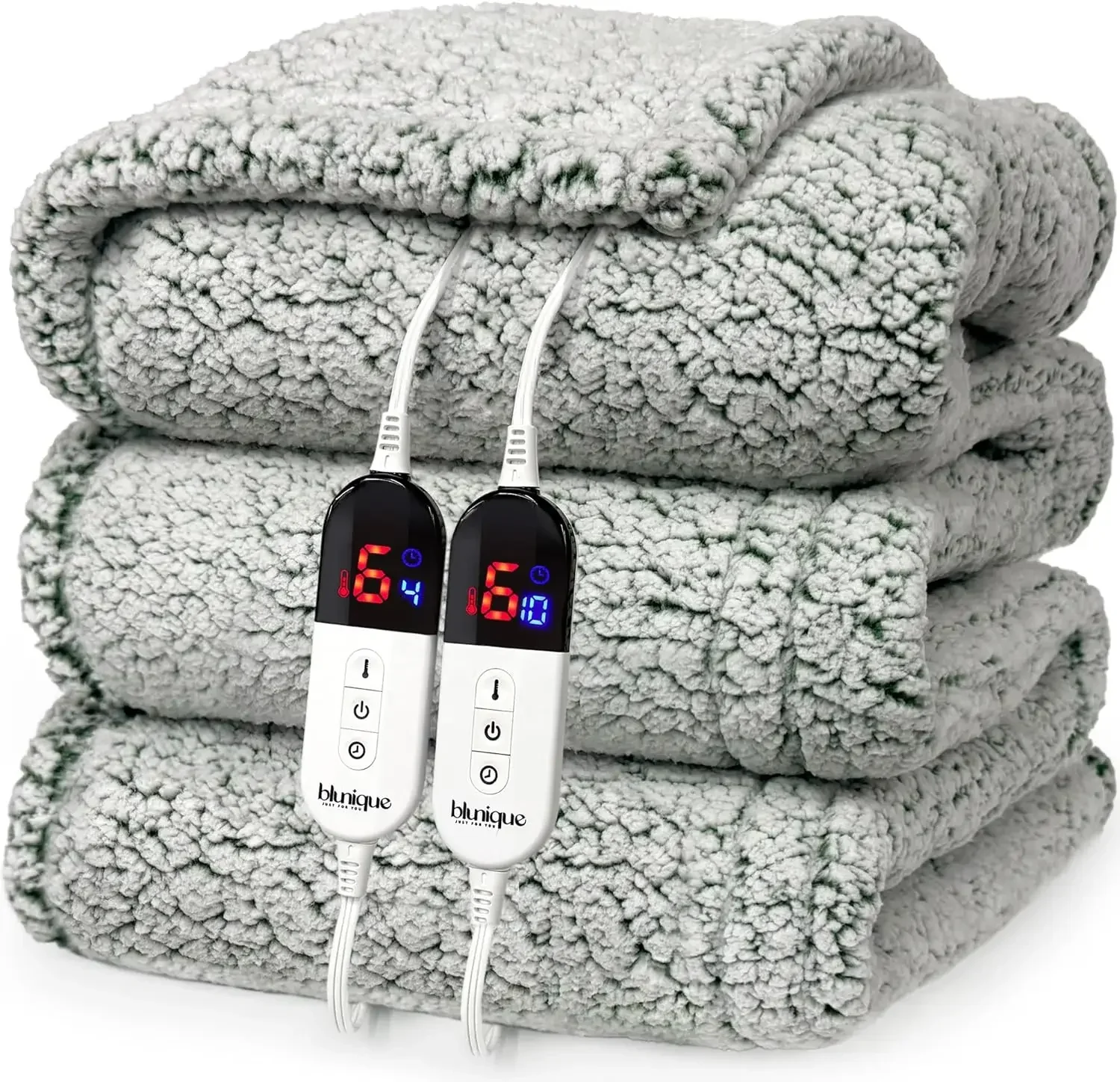 Heated Blanket Electric Blanket King - Fast Heating Blanket Throw Dual Control Double Sided Sherpa with 6 Heating Levels
Heated Blanket Electric Blanket King - Fast Heating Blanket Throw Dual Control Double Sided Sherpa with 6 Heating Levels
