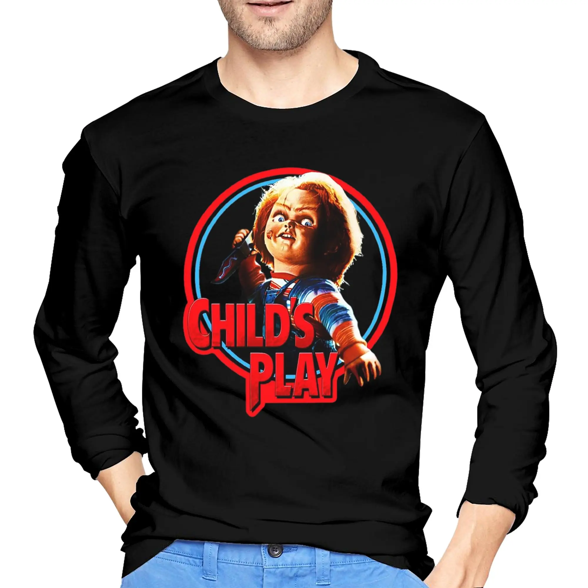 Good Guys Child's Play Chucky Men's Long Sleeved T-shirt Casual Round Neck T shirts Spring and Autumn Men tops
Good Guys Child's Play Chucky Men's Long Sleeved T-shirt Casual Round Neck T shirts Spring and Autumn Men tops
