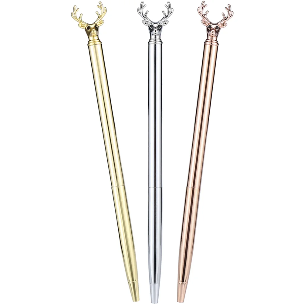 3 Pcs Ballpoint Pens Deer Head Unique Creative Learning Metal Shape Shaped Student
3 Pcs Ballpoint Pens Deer Head Unique Creative Learning Metal Shape Shaped Student