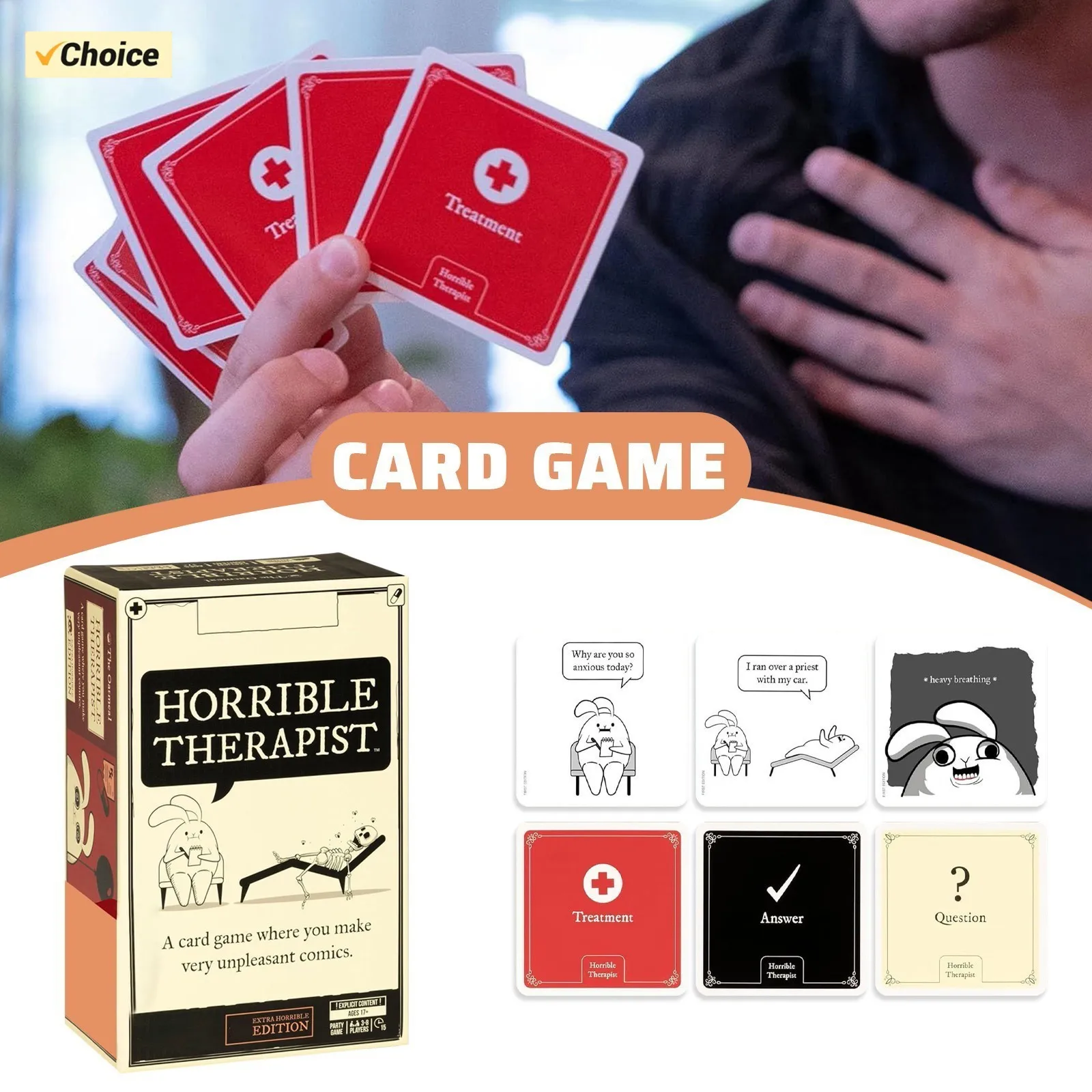 A Card Game Where You Make Very Unpleasant Comics - Adult Card Game For 3-8 Players, Ages 17+ - Party Games & Family Game Night
A Card Game Where You Make Very Unpleasant Comics - Adult Card Game For 3-8 Players, Ages 17+ - Party Games & Family Game Night