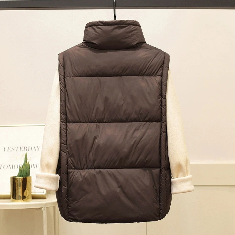 Down Cotton Vest Jackets Women Thick Warm Waistcoat Autumn Winter Stand Collar Casual Loose Sleeveless Cotton Coats Female Tops
Down Cotton Vest Jackets Women Thick Warm Waistcoat Autumn Winter Stand Collar Casual Loose Sleeveless Cotton Coats Female Tops