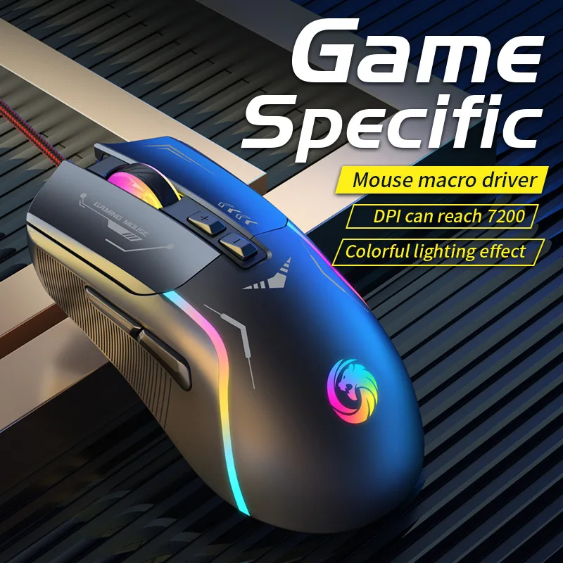 Gaming wired mouse glowing macro programming mechanical feel audible mouse USB interface 7200DPI office laptop PC peripherals
Gaming wired mouse glowing macro programming mechanical feel audible mouse USB interface 7200DPI office laptop PC peripherals