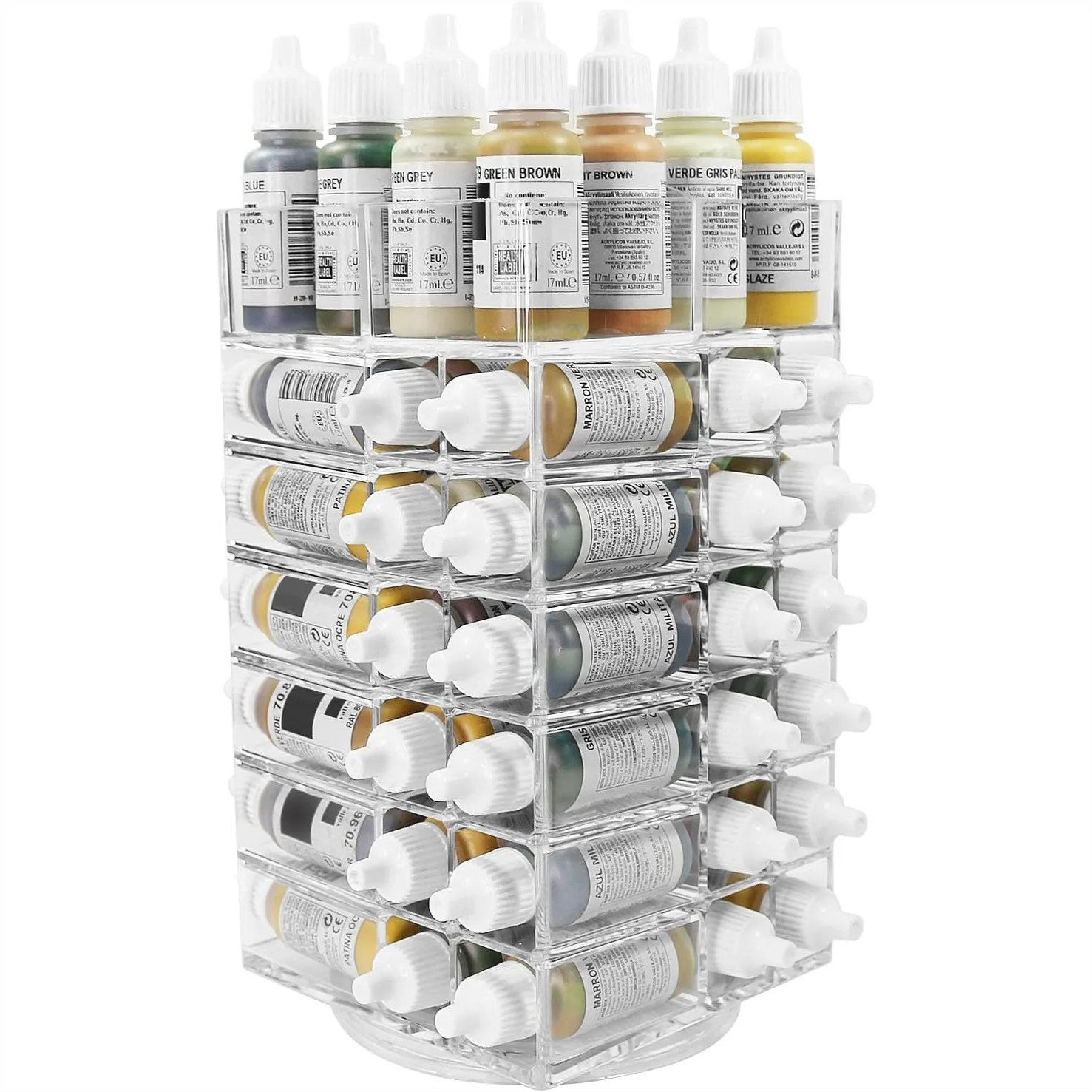 Rotating Paint Organizer for 48 Bottles, 6-Tier Spinning Craft Paint Storage Tower
Rotating Paint Organizer for 48 Bottles, 6-Tier Spinning Craft Paint Storage Tower