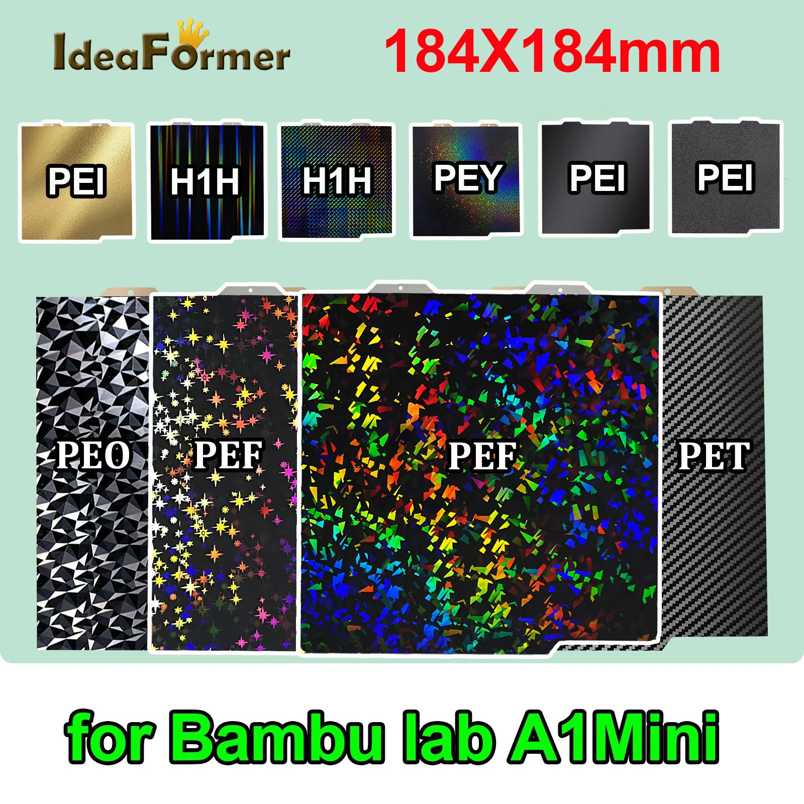 Для Bambu Lab A1 Mini Строительная пластина PEI PEO пружинный стальной лист с двойной боковой печатью Улучшенная Тепловая пластина для Bambulab A1Mini
Для Bambu Lab A1 Mini Строительная пластина PEI PEO пружинный стальной лист с двойной боковой печатью Улучшенная Тепловая пластина для Bambulab A1Mini