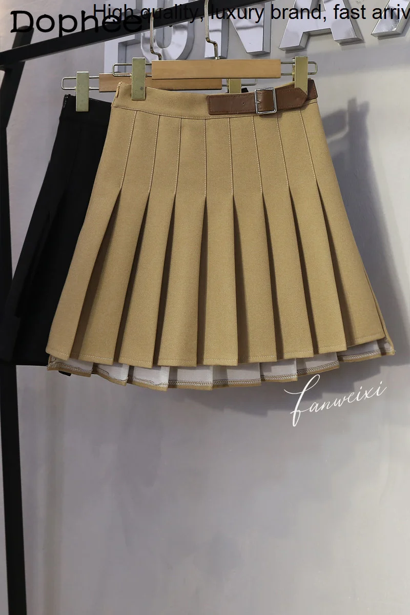 Sports Preppy Style Tennis Skirt Women Black Mini Suit Autumn 2023 New Retro High Waist Slimming A- Line Short Pleated Skirts
Sports Preppy Style Tennis Skirt Women Black Mini Suit Autumn 2023 New Retro High Waist Slimming A- Line Short Pleated Skirts