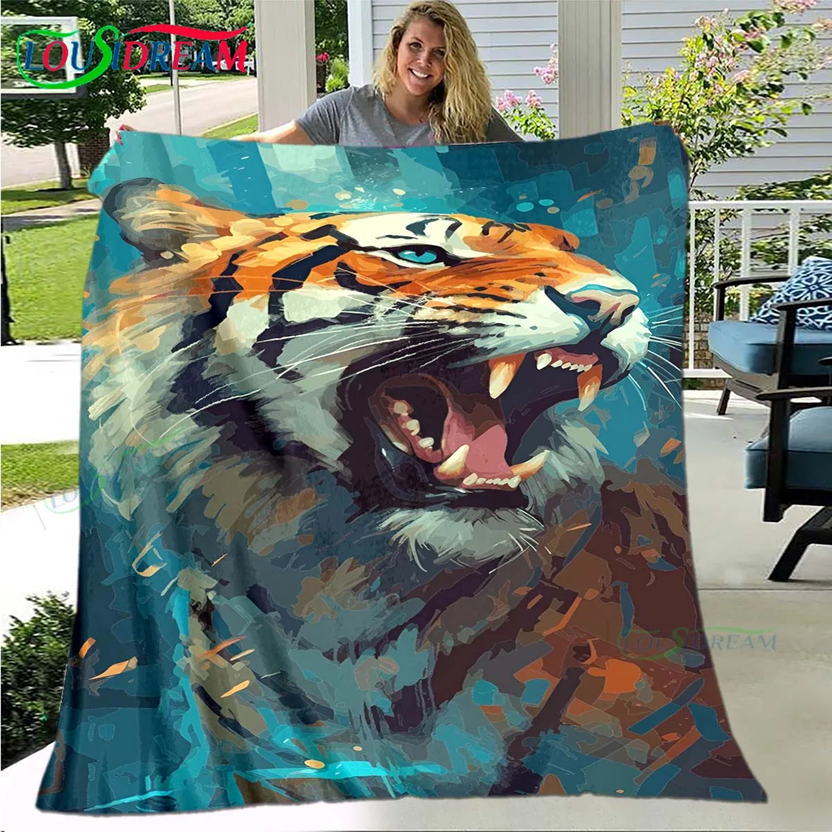 Hot Tiger Painting Print Flannel Adult and Children Blanket Sofa Bed Decoration Blanket Portable Blanket Bath Towel Gift 
Hot Tiger Painting Print Flannel Adult and Children Blanket Sofa Bed Decoration Blanket Portable Blanket Bath Towel Gift