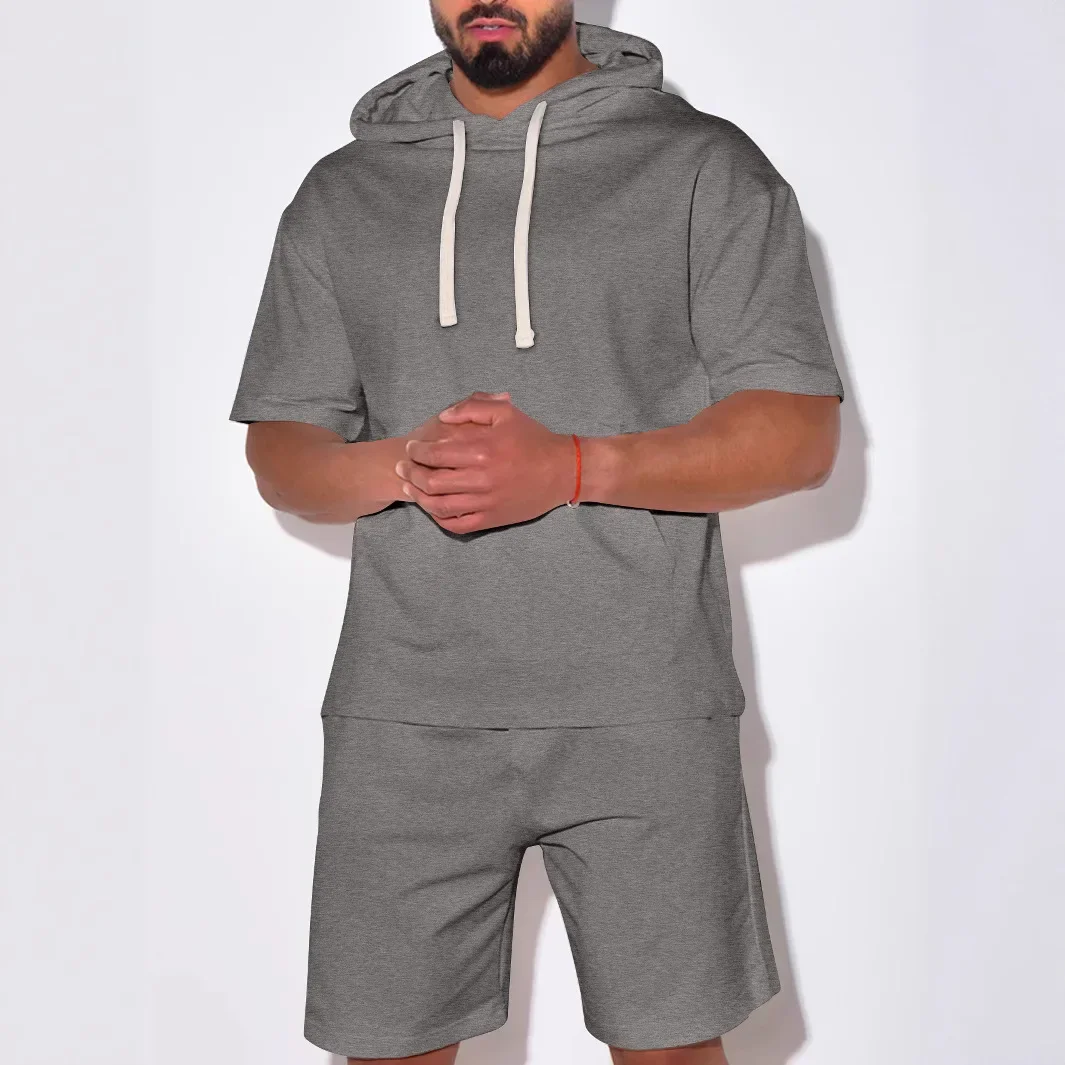 Men's Casual Sports Short Sleeve Shorts Suit Men's Trendy Comfortable Hooded Solid Color Two-piece Set
Men's Casual Sports Short Sleeve Shorts Suit Men's Trendy Comfortable Hooded Solid Color Two-piece Set